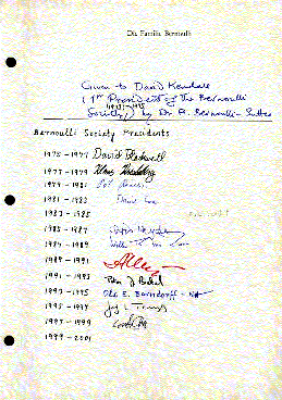 Signatures of BS presidents